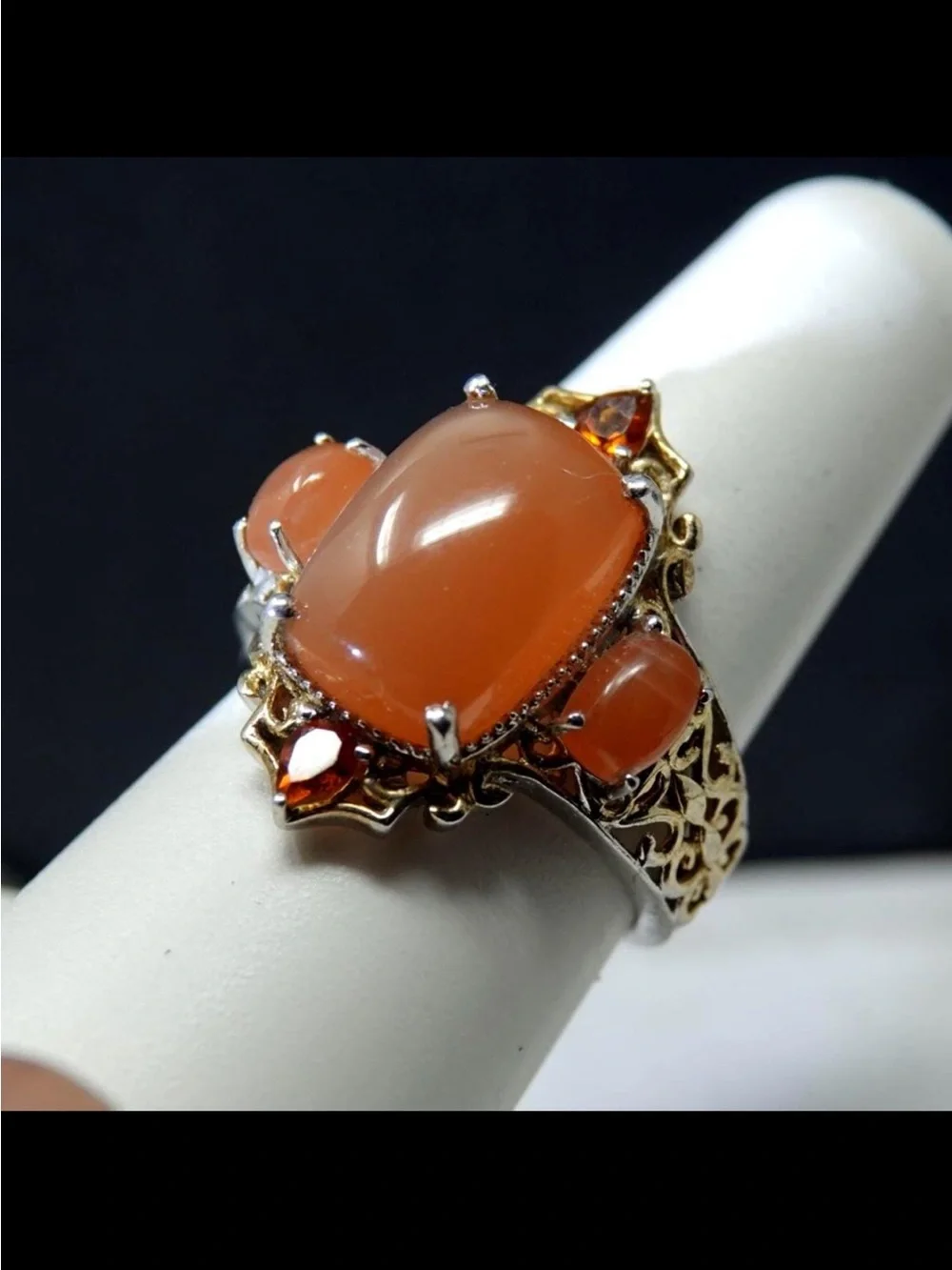 Statement Piece! Vintage-style cocktail ring in Sterling Silver